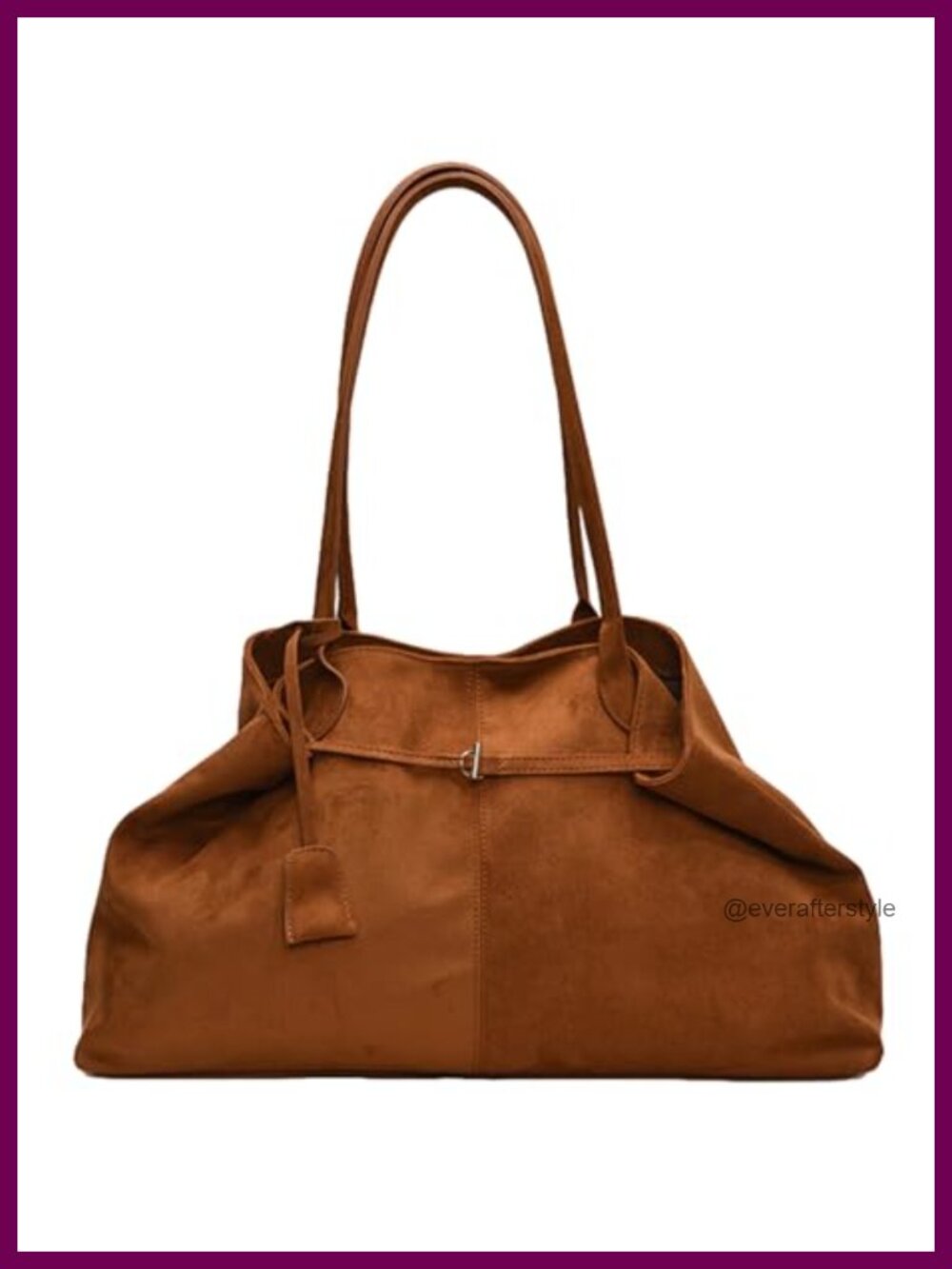 Suede Slouchy Shoulder Bag Large Capacity Tote Women's Fall Commuter Handbag